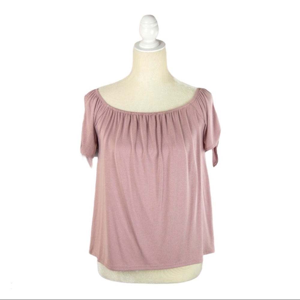 Hummingbird Mauve Cold Shoulder Top S